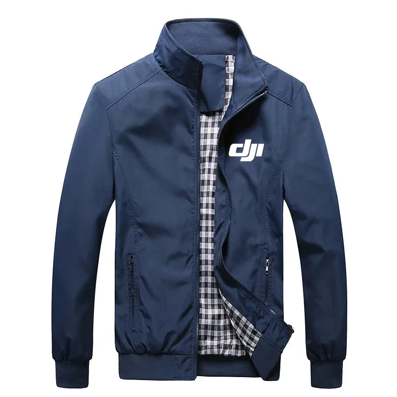 

2024 Men Clothing Windbreaker DJI Drone Plane Pilots Custom Design Jackets Spring Autumn Pilot Man Stand Collar Coats Jackets