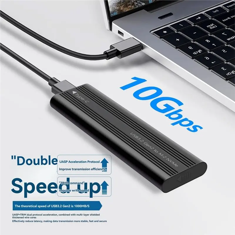 B49C 외장형 하드 디스크 박스 M.2 NVME PCIe SSD 케이스 USB 타입 C 10Gbps PCI-E M2 SSD 홀더
