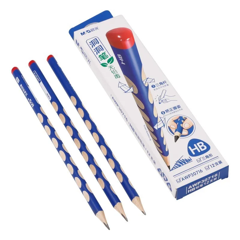 

12Pcs HB/2B Triangle Pencils Children's Posture Pencil Student Writing Pencil Stationery Art Supplies School Supplies Pencil Set