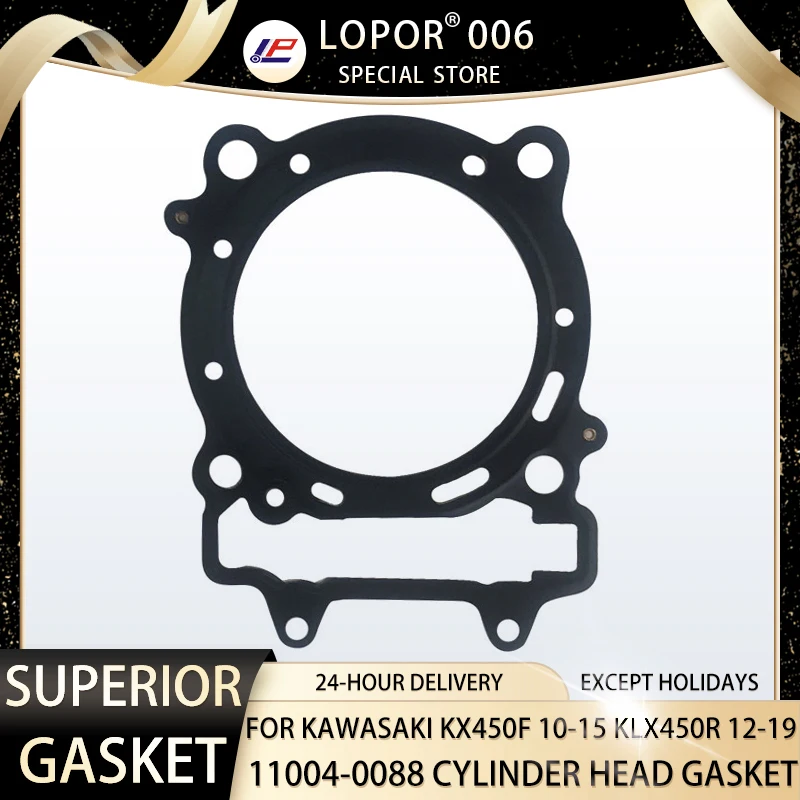 

Lopor Motorcycle Engine Crankcase Cylinder Head Gasket For Kawasaki KX450F KX450 10-15 KLX450R KLX450 12-19 KX KLX 450 110040088