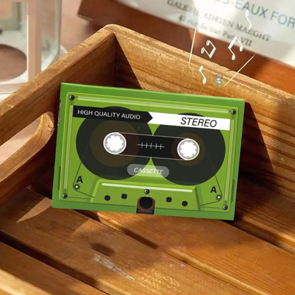 Creative Cassette Romantic Recording Card DIY Video Voice Recording Card 60 Seconds Audio Greeting Cards Audio Guest