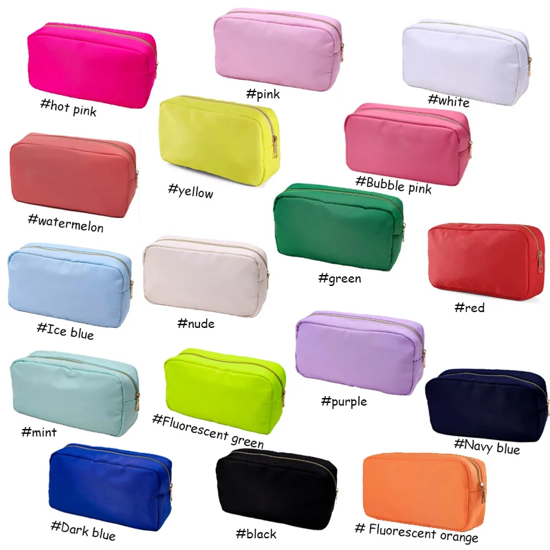 Fast Ship S M L XL Size Multi Colors Women Nylon Zipper Pouch Travel Organizer for Girls Gift Cosmetic Toiletry Bag Make Up Bag 6