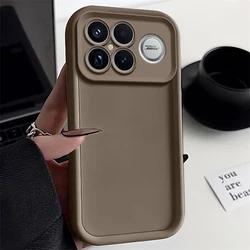 Shockproof Matte Back Cover for Redmi K100 Pro Max (Brown)