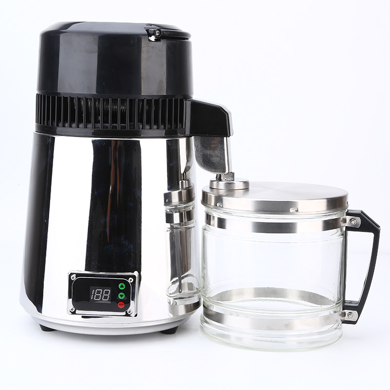 4L Stainless Steel Home Water Distiller - Automatic Dental Distilled Water Machine for Household, Lab, Clinic - BPA Free, 304 St