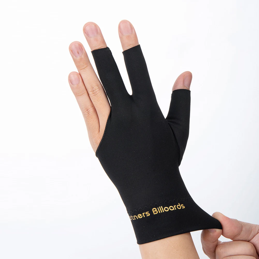 Billiards Glove Left Hand Snooker Billiard Glove Anti-Slip Elasticity Gloves Billiard Supplies Open Three Finger Accessory