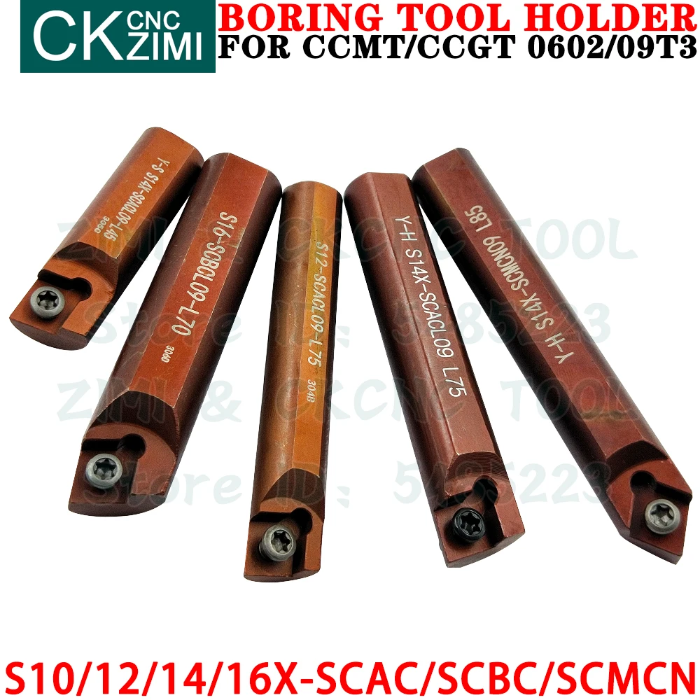 S10X S12 S14X S16X SCACL09 SCACR09 SCBCL06 SCBCR06 SCBCL09 SCBCR09 SCMCN06 SCMCN09 Boring Turning Tool Holder CNC CCMT Inserts