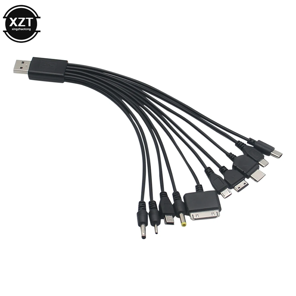 Universal Mobile Phone Charger Adapter Plug 10 In 1 Usb Data Cable Charging Cable Suitable for Xiaomi Huawei Samsung, charging cable, usb charging cable