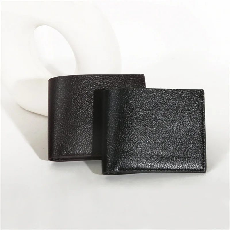 Men PU Wallets Purses Slim Money Credit ID Cards Holder Bag Coin Purse Inserts Business Foldable Cowhide Wallet  Men's Wallet