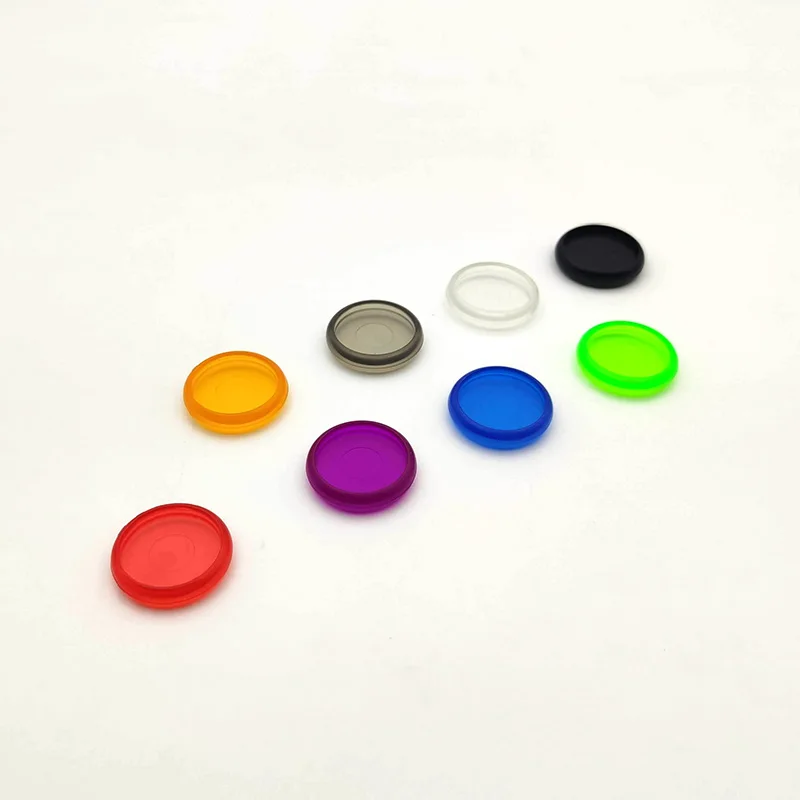 100pcs 24mm Mushroom Hole Binder Disc Colorful Transparent Round Binding Ring Buckle Notebook Plastic Discbound DISC RING Disc