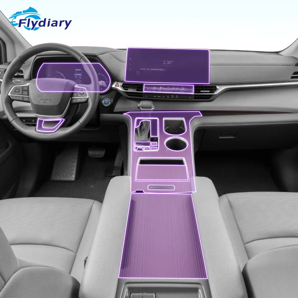 

Прозрачная защитная пленка из ТПУ для салона автомобиля Toyota Granvia 2022-2023, наклейка против царапин, ЖК-экран