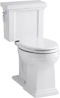 Tresham Comfort Height Two-Piece Elongated 1.28 GPF Toilet with AquaPiston Flush Technology and Left-Hand Trip LeverWhite 1