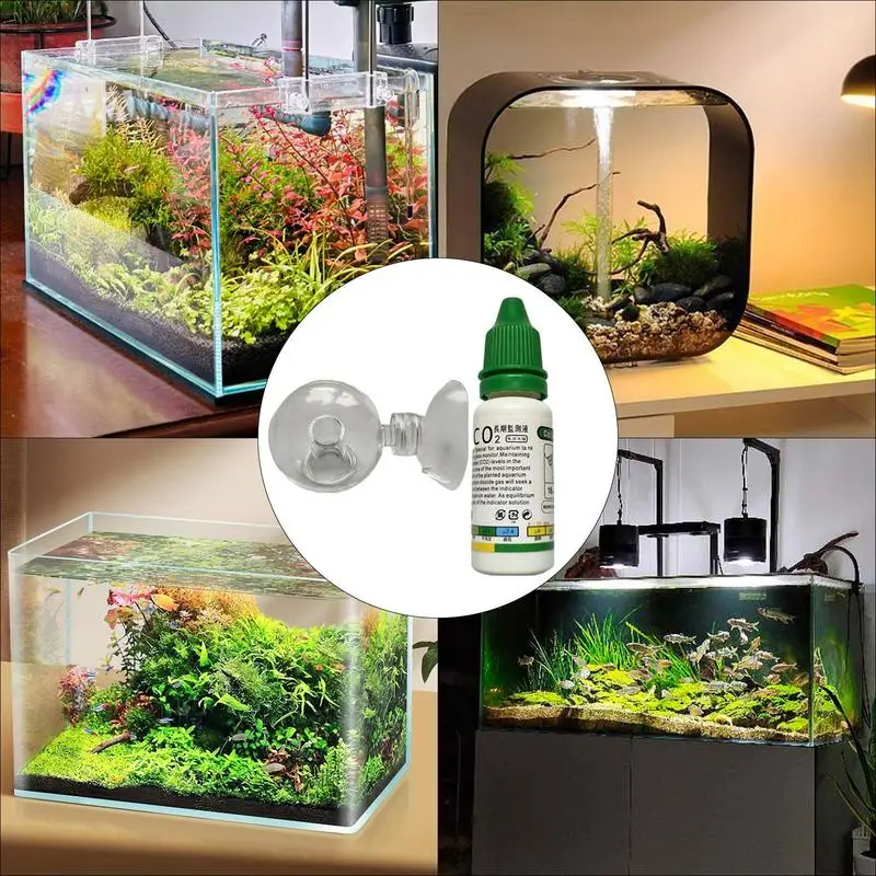 Co2 Glass Drop Checker Kit Co2 Drop Glass Checker Aquatic Transparent Aquarium Kit For Planted Fish Tank