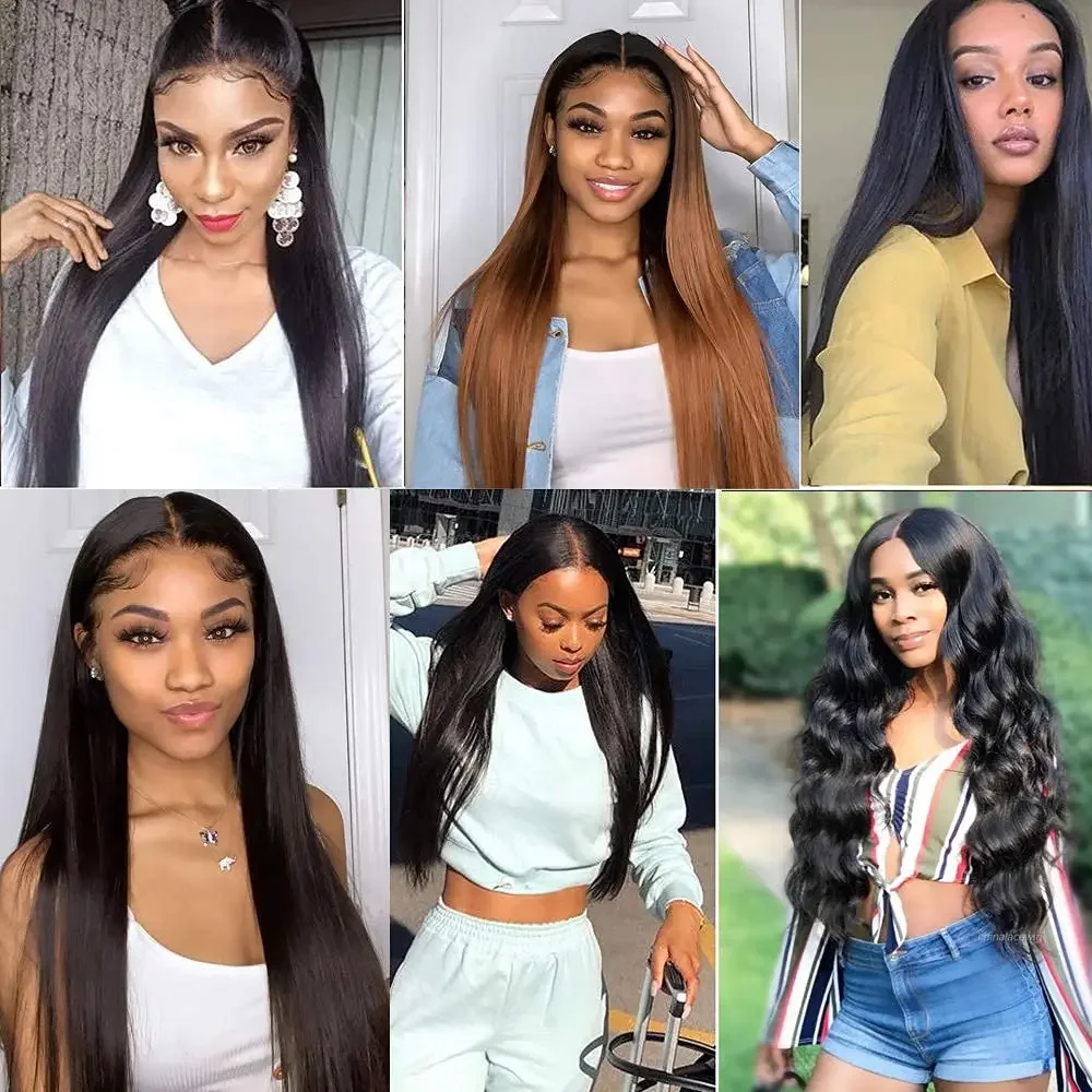 Human Hair Lace Closure 2x6 Peruvian 12-26 Inch Straight and Body Wave