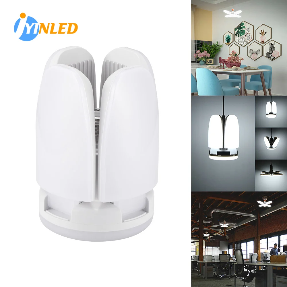 E27 Lampadina A Led Ventola A Lama Lampada Di Temporizzazione Ac85-265V 28W Lampadina A Led Pieghevole Lampada Per Plafoniera Domestica Con Telecomand