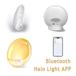 Sunrise Simulation Alarm Clock with Dual Alarms and Multi-Color Nightlight (Bluetooth APP)