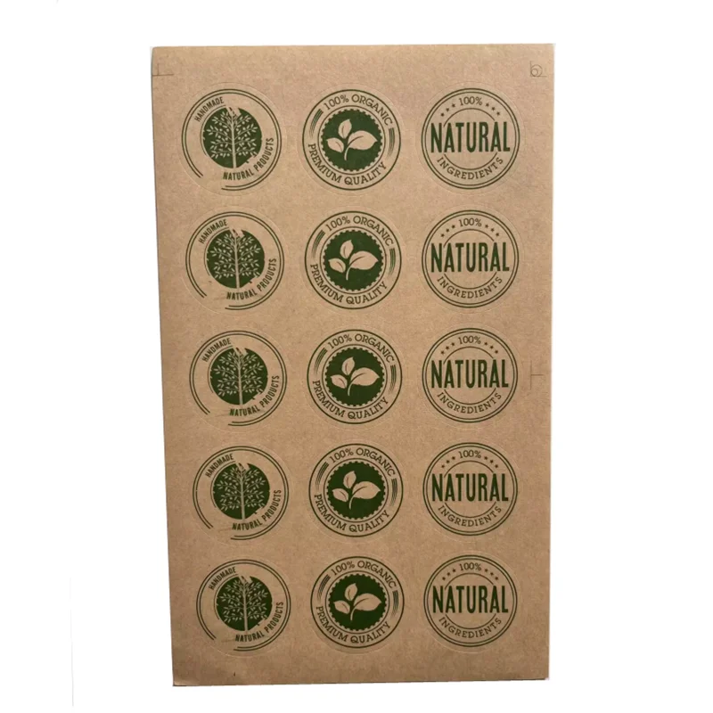 Natural Organic Product Seal Sticker Tags Thank You Gift Packing Label Sealing Stickers Wedding Party Birthday Baking Decoration