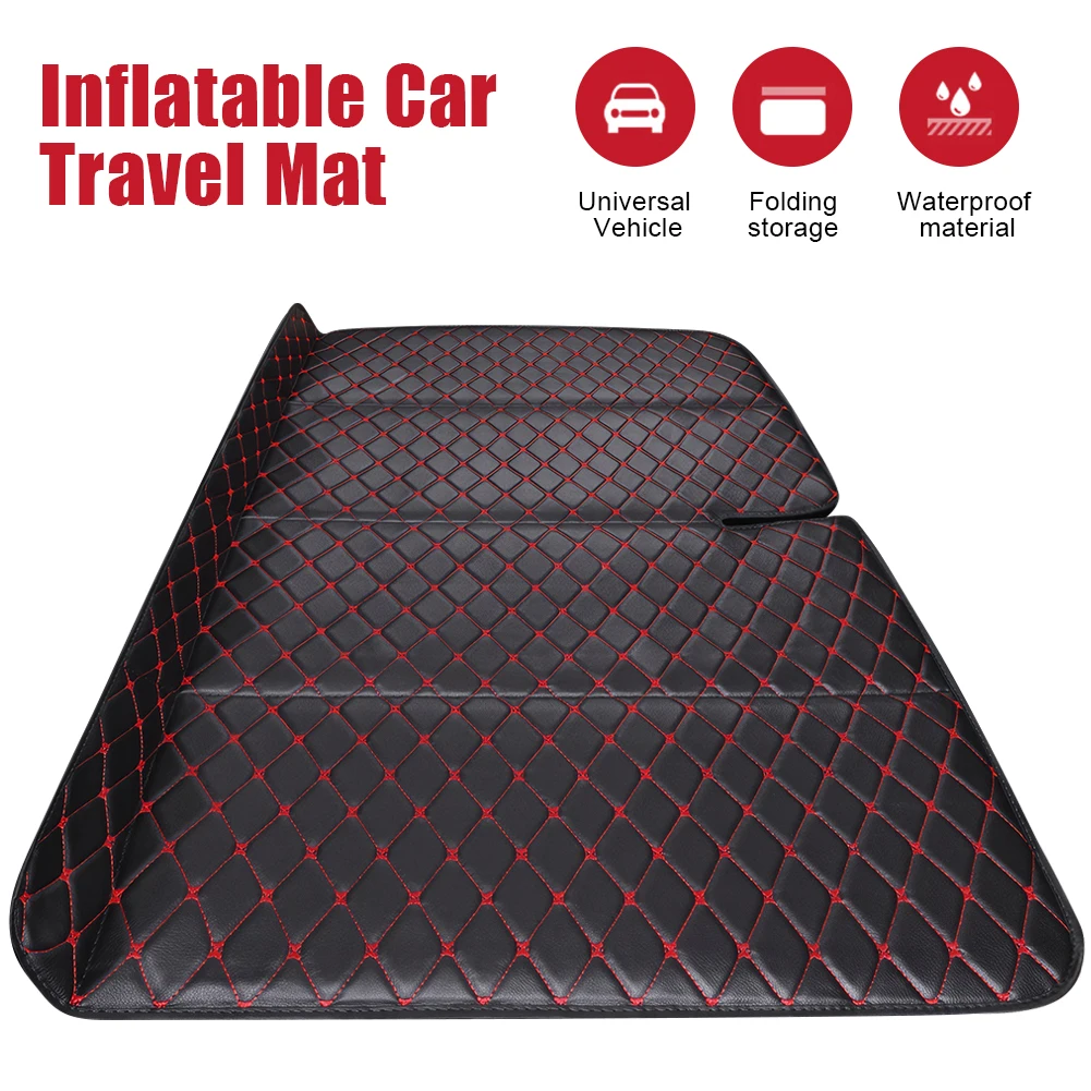 Quilted Car Travel Bed Non-Inflatable Rear Seat Sleeping Pad Adjustable Folding Camping Mattress for Outdoor Travel