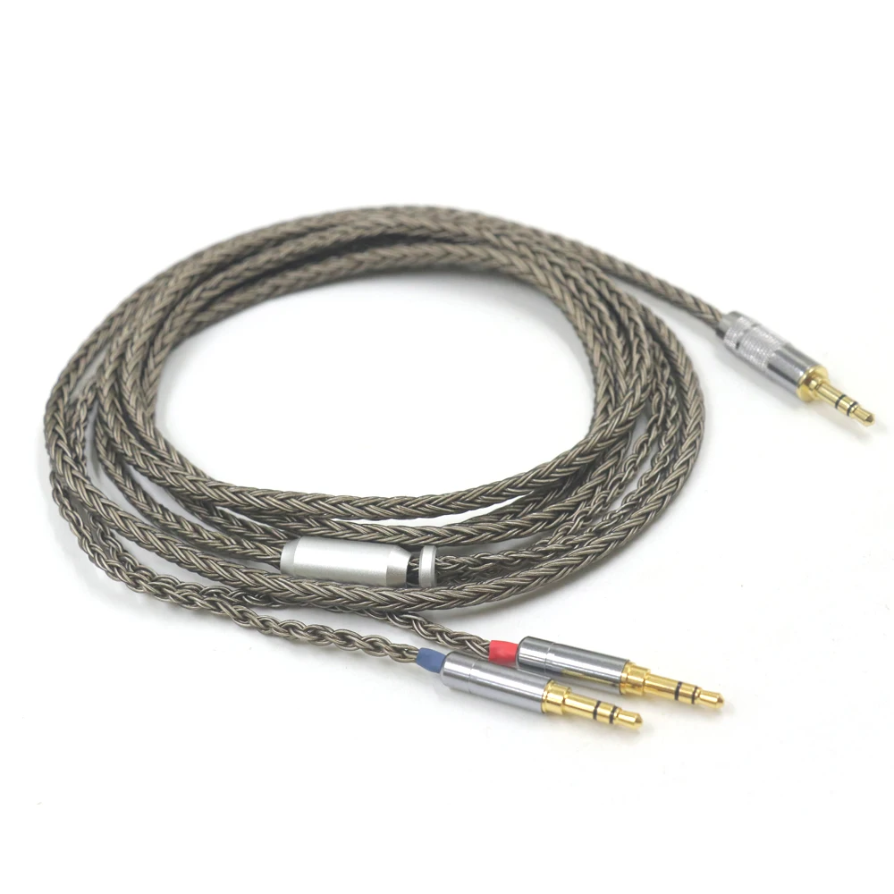 Cabo de Auscultadores para Dual 3.5 4.4 mm 16 Núcleos Pinos 4.4 mm Hifiman Ananda Sundara He1000se He6se He400 Z7m2