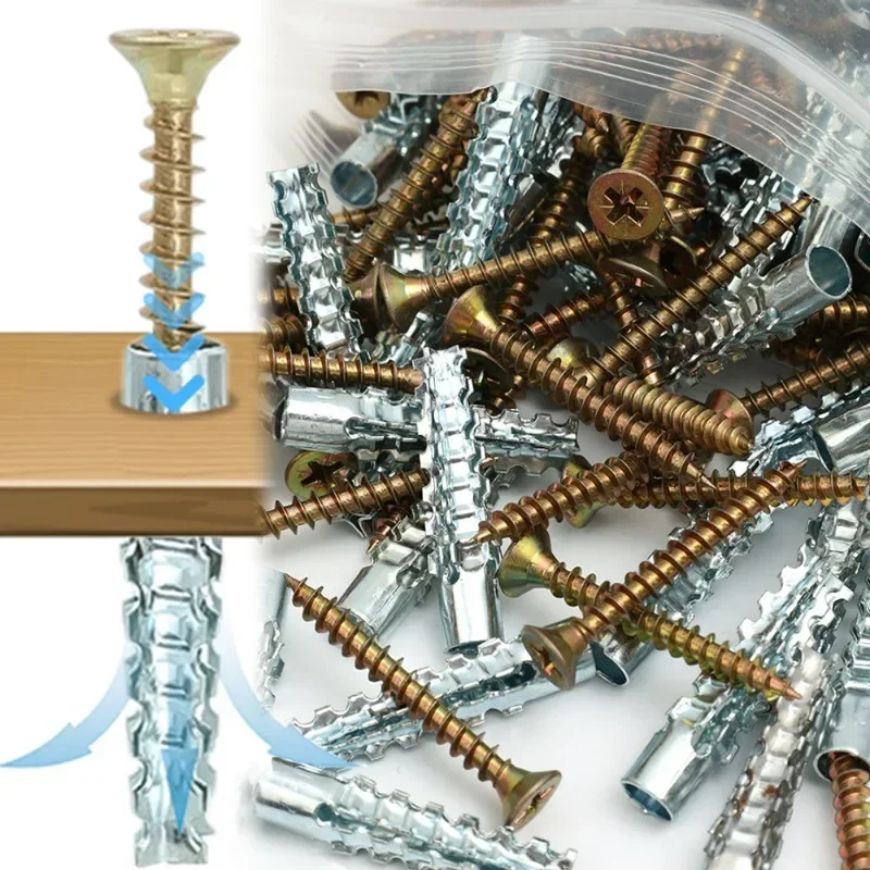 Description Picture 5 of itemSerrated Steel Wall Anchors Metal Expansion Tube Pipe Self Tapping Screw Drilling Plug For Concrete Wall Fasteners Bolt Anchors