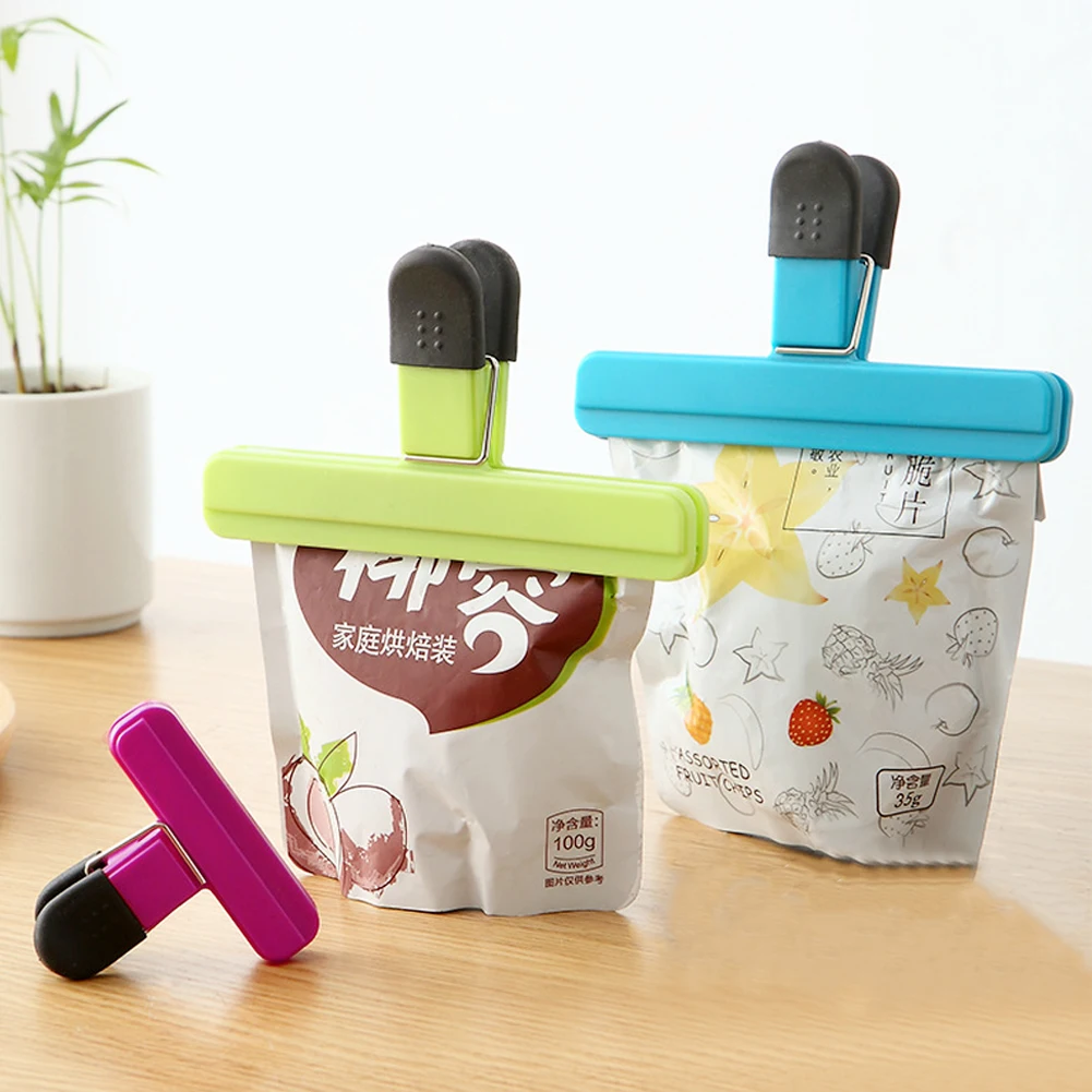 1Pcs Home Food Snack Bag Sealing Clip Close Clip For Tea Coffee Bag Portable Plastic Clips Sealer Kitchen Storage Tool