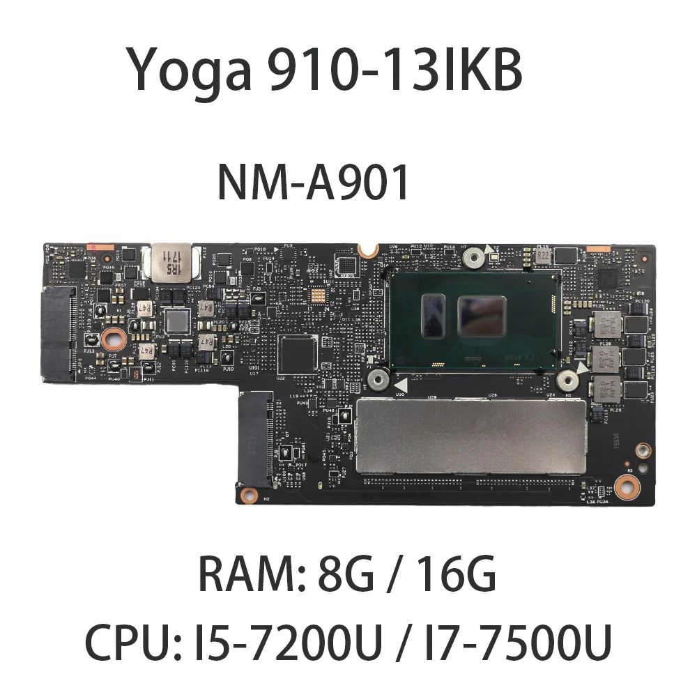 Laptop Motherboard For Lenovo Yoga 910-13IKB NM-A901 CPU:i5-7200U