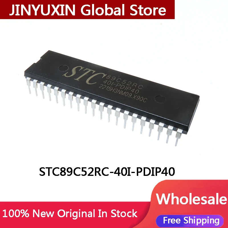2-100Pcs New STC89C52 STC89C52RC 40I PDIP40 STC89C52RC-40I-PLCC44 PLCC44 grade microcontroller IC Chip Wholesale