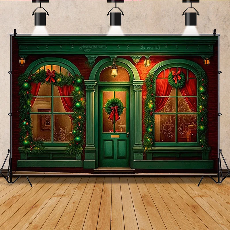 

SHENGYONGBAO Christmas Day Indoor Photography Backdrops Living Room Restaurant Exterior Wall Studio Background Props QS-549