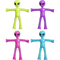 Cartoon  extraterrestrial versatile telescopic tube toy fun new and unique puzzle decompression stretching tube 1