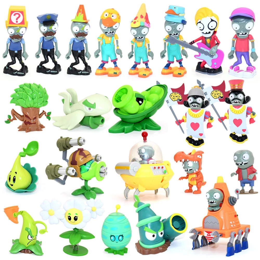 New PLANTS VS ZOMBIES 2 PVZ Action Figures Poison Peashooter Dragon Imp Bassist Zombie Gargantuar Model Dolls Kids Chrismas Gift