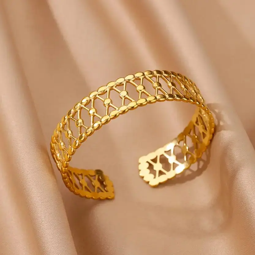 Hollow Crossed Bangles For Women