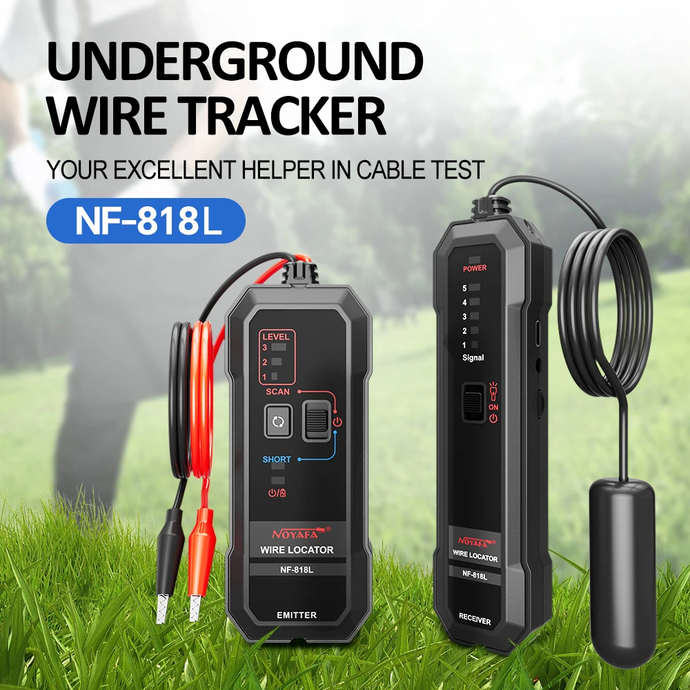 Noyafa NF-818L localizzatore di cavi sotterranei rilevatore di traccianti per cavi con Test di auricolari Tester di linea telefonica per Tracker di cavi di rete