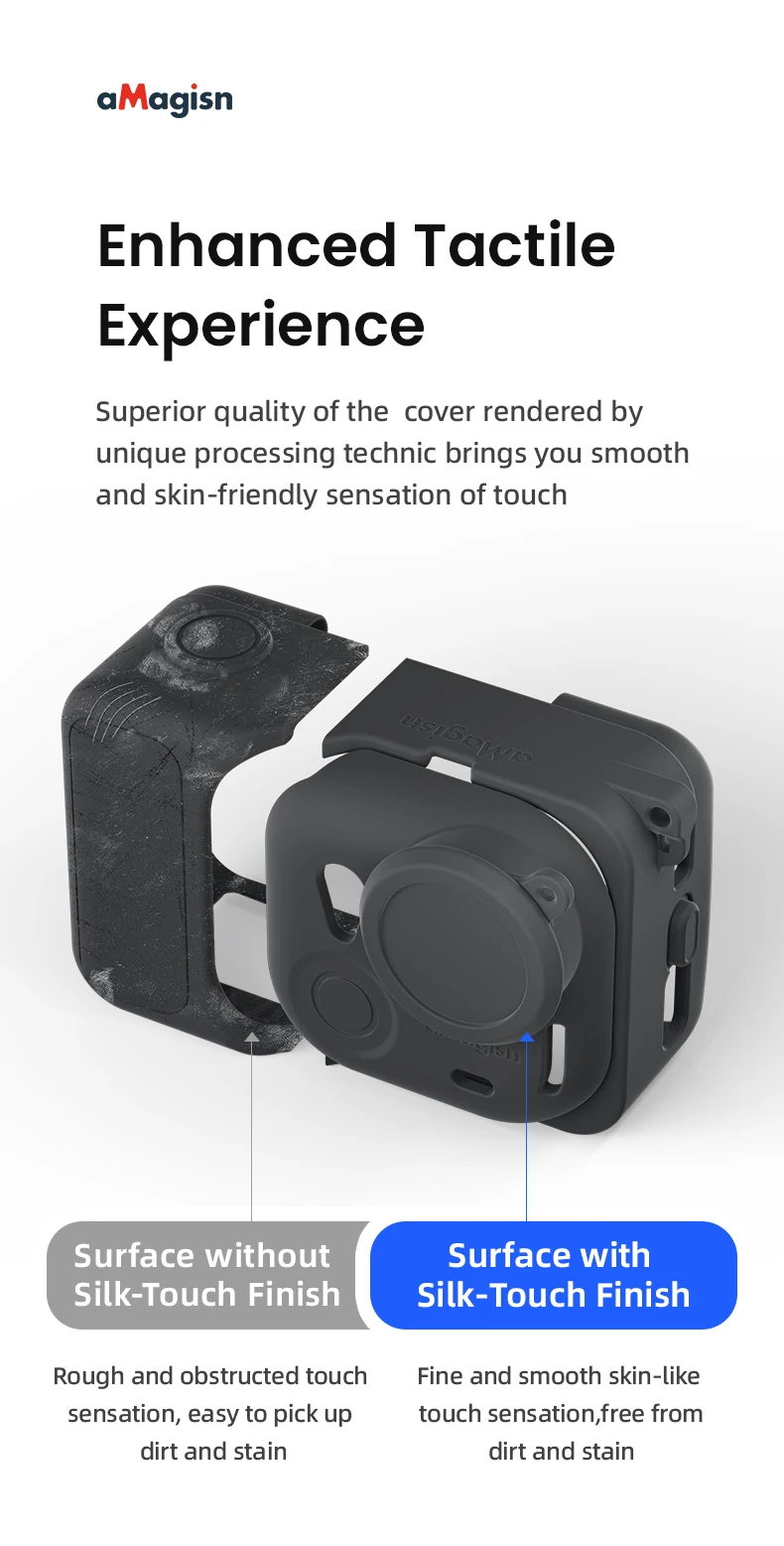 Hülle + Objektivdeckel für Insta360 GO Ultra Zubehör Flexible Silikon-Schutzhülle Case GO Ultra Objektivschutzhülle – Detail 15