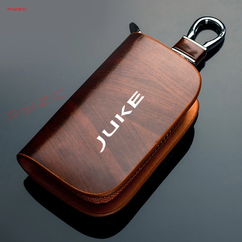 Vintage Genuine Leather Wallet Key Holder Housekeeper Keys Organizer for Nissan Juke Kicks Micra Murano X-trail Teana Qashqai