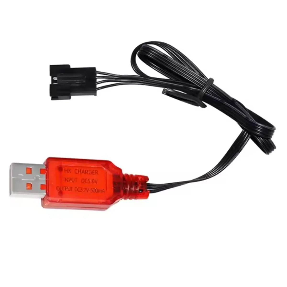 AS62 7.4V 500mA SM-4P 플러그 USB 충전기 DE36W, DE65, HM202, EC08, EC16 RC 자동차 장난감 배터리 충전기 케이블 10PCS