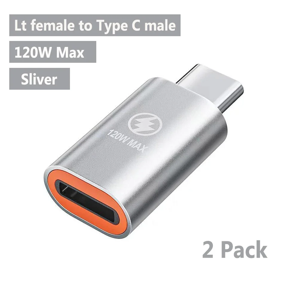 High-Speed Lightning to USB-C Power Adapter for Fast Charging and Data Transfer