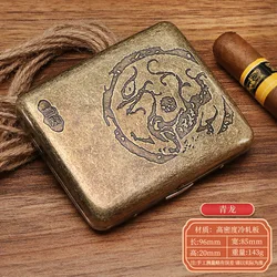 Elegant Vintage Metal Cigarette Case with Gift Box - Pocket Storage (Dragon)