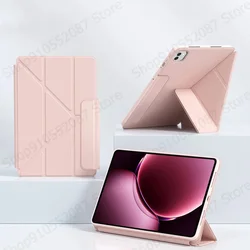 Premium Leather Stand Magnetic Tablet Cover - Smart Fold Design for Xiaomi Pad 9 Pro Max (Pink)