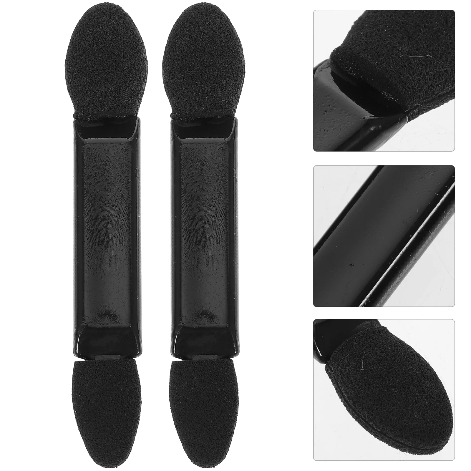 

50pcs/100pcs Black Plastic Double-Headed Sponge Eyeshadow Brush Makeup Eye Shadow Brushes For Cosmetic Applicator Make Up