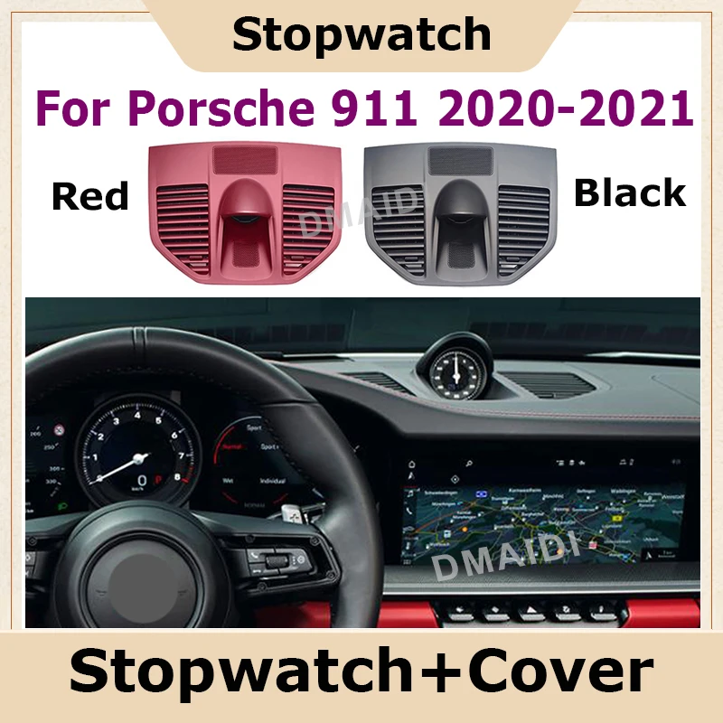 

Car Stopwatch For Porsche 911 2020-2021 Interior Center Dashboard Clock Compass Time Electronic Meter Clock