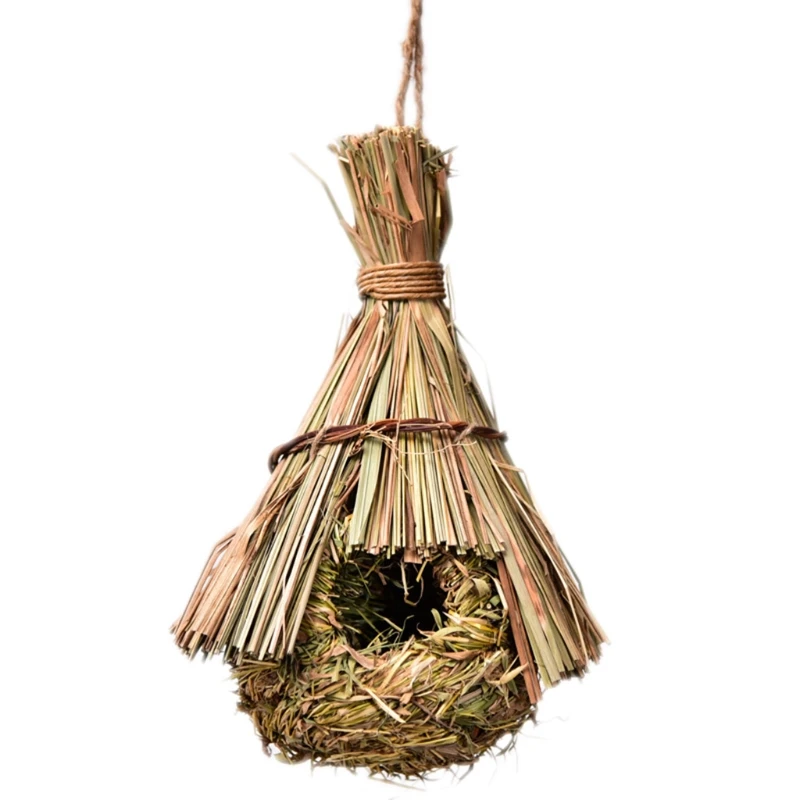 

Hanging Bird Natural Grass Handwoven Hummingbird Houses for Outside 45BE