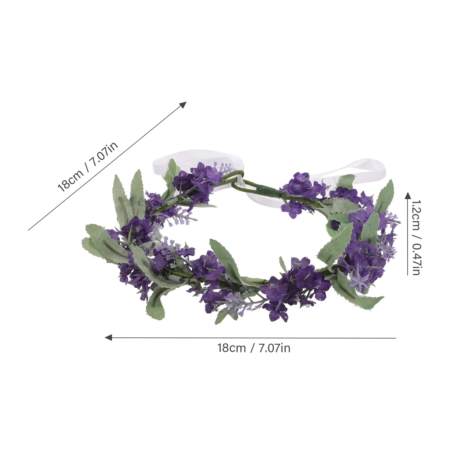 Flower Crown Green Wedding Hair Accessories Bridal Floral Headband Violet Headpiece 6