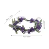 Flower Crown Green Wedding Hair Accessories Bridal Floral Headband Violet Headpiece 6