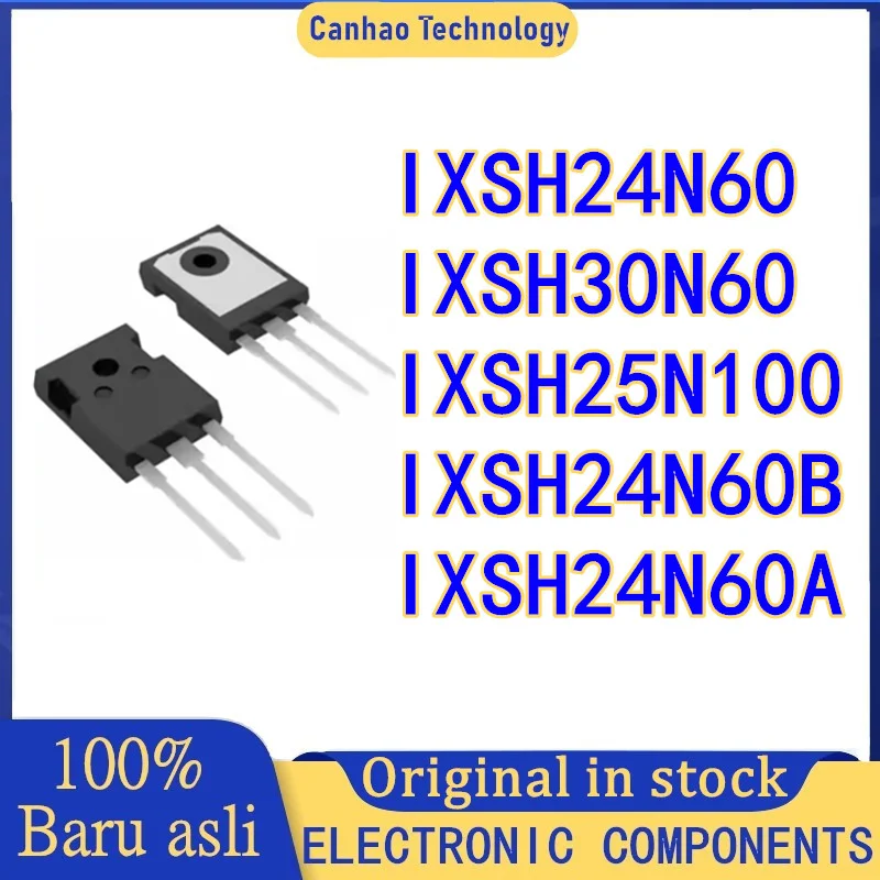 

10 шт., IXSH24N60 IXSH30N60 IXSH25N100 IXSH24N60B IXSH24N60A TO-247, прямая вставка, быстрое восстановление, выпрямительная трубка