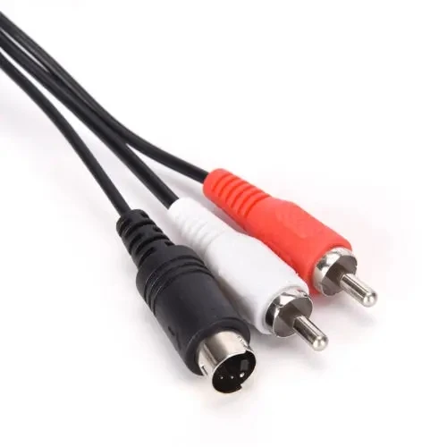 Nuovo cavo VIDEO S per Nintendo SNES N64 GameCube SVHS Rosso Bianco S-Video S-VHS - immagine 2