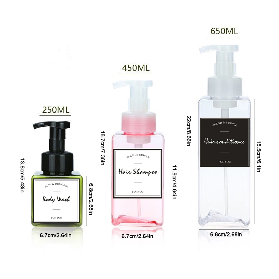 2 Bottiglie Schiuma Viaggio 150ml - Dispenser Ricaricabile Per Shampoo, Bagnoschiuma E Detergenti - Foto 12