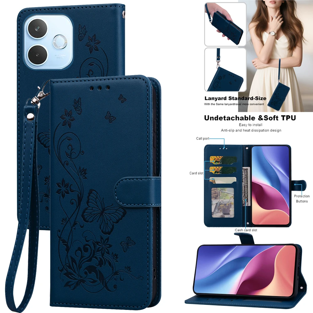 Elegant Leather Wallet Flip Phone Case