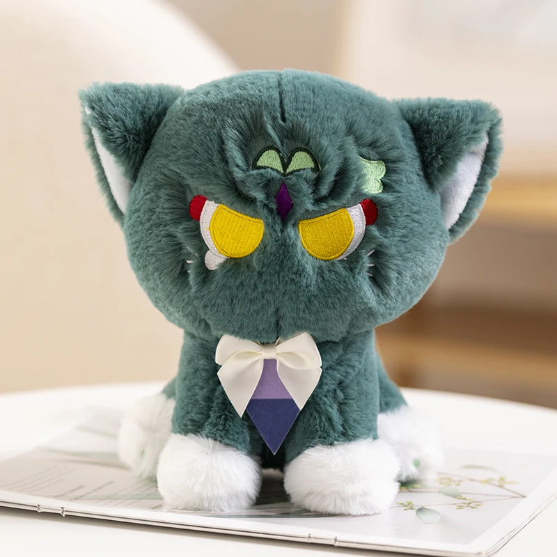 

Genshin Impact Xiao Game Cosplay CottonCute Kids Cartoon Pillow Soft Plush Cat Costume 25cm Holiday Birthday Gift