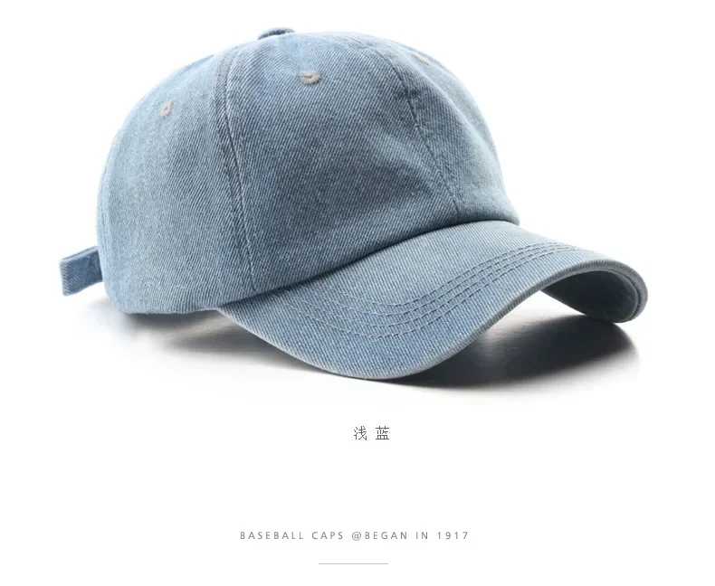 High Quality Denim Baseball Cap Men Women Jeans Snapback Caps Casquette Plain Bone Hat Gorras Men Casual Blank Dad Male Hats 6