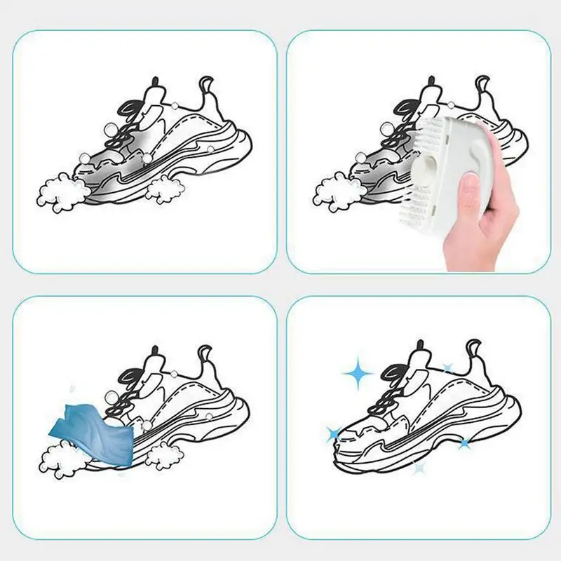 White Sneaker Cleaner 100ml White Shoe Cleaning Cream No Wash Running Shoe Cleaner Whitener For Sneakers Whitener