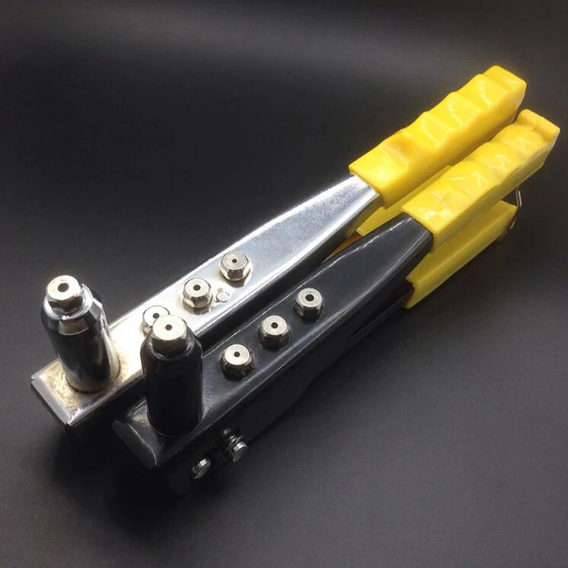 Stainless Steel Manual Double Handle Rivet Gun Hand Riveter Pull Willow Gun Metal Woodworking Hand Tools Repair Kit